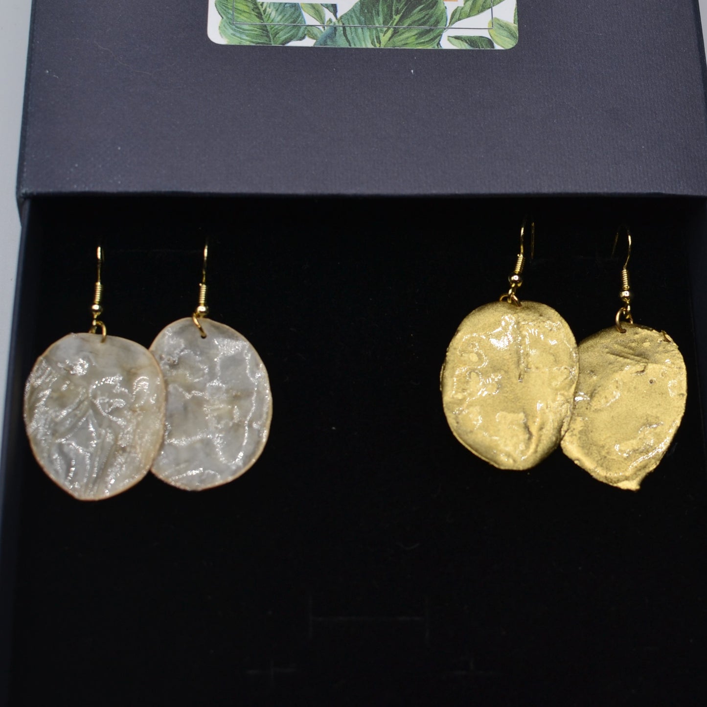 Coffret - boucles oreilles - monnaie du pape - or - naturelle - N°2