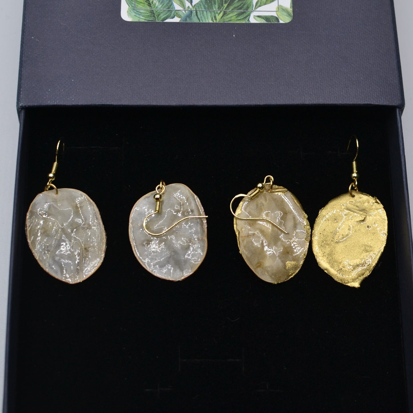 Coffret - boucles oreilles - monnaie du pape - or - naturelle - N°2