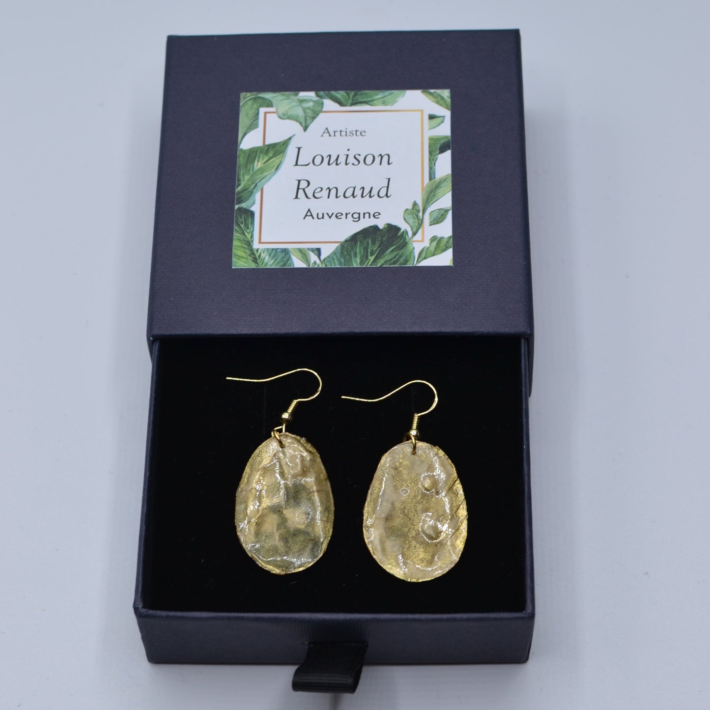 boite - boucles oreilles - monnaie du pape - or - N°2