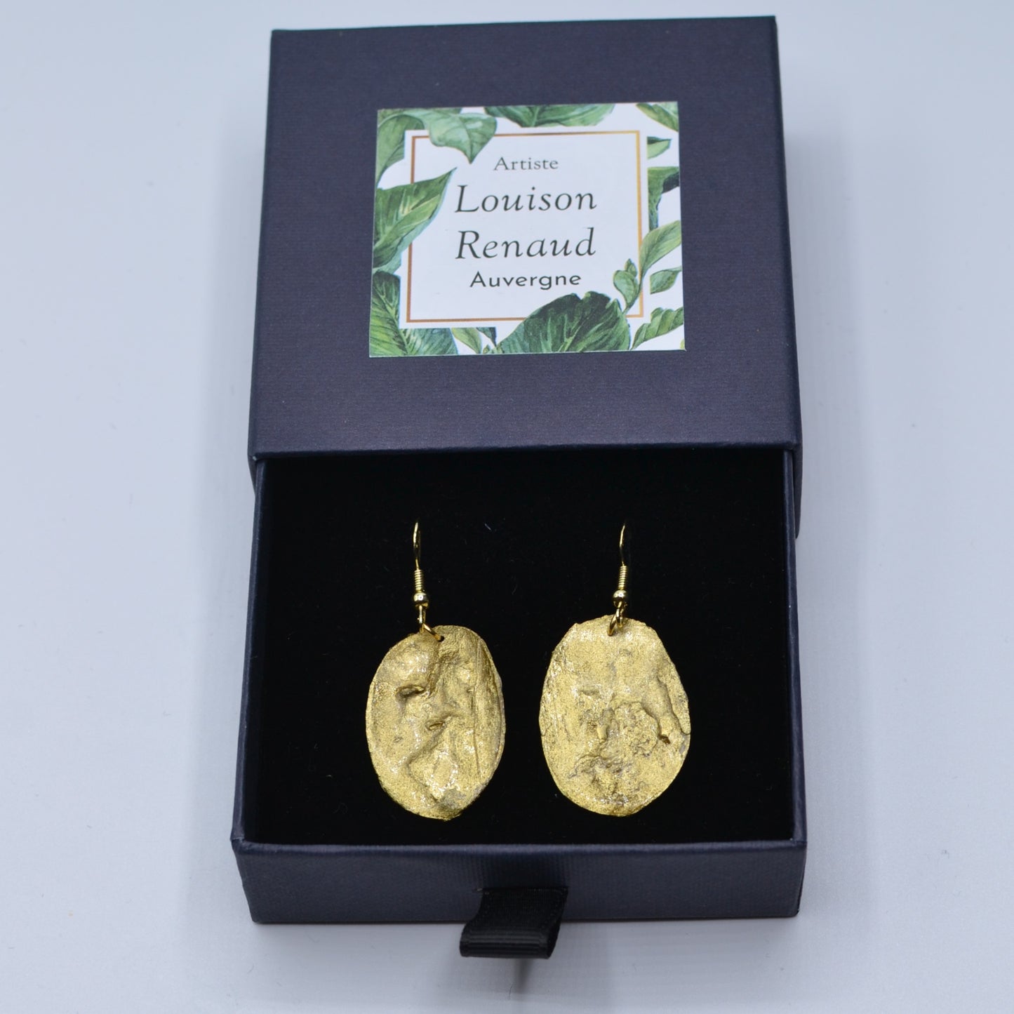 boite - boucles oreilles - monnaie du pape - or - N°2