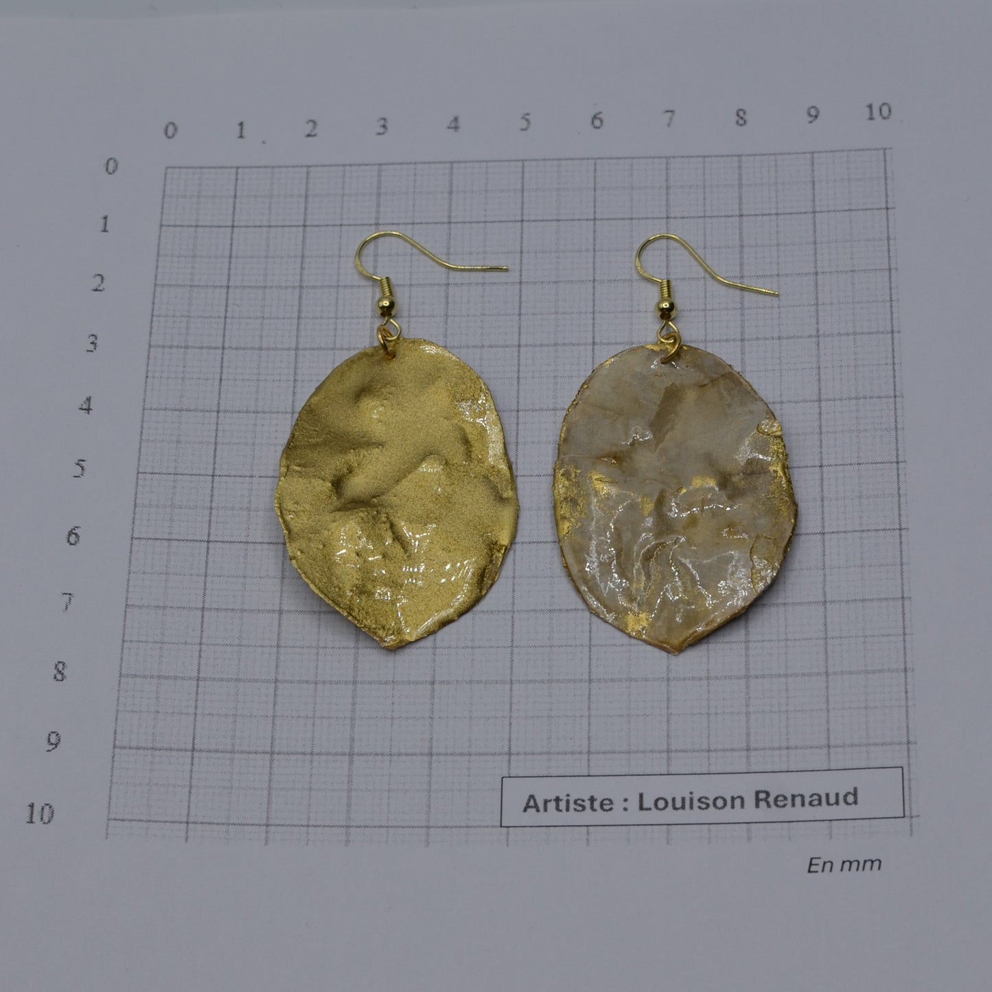 boite - boucles oreilles - monnaie du pape - or - N°3