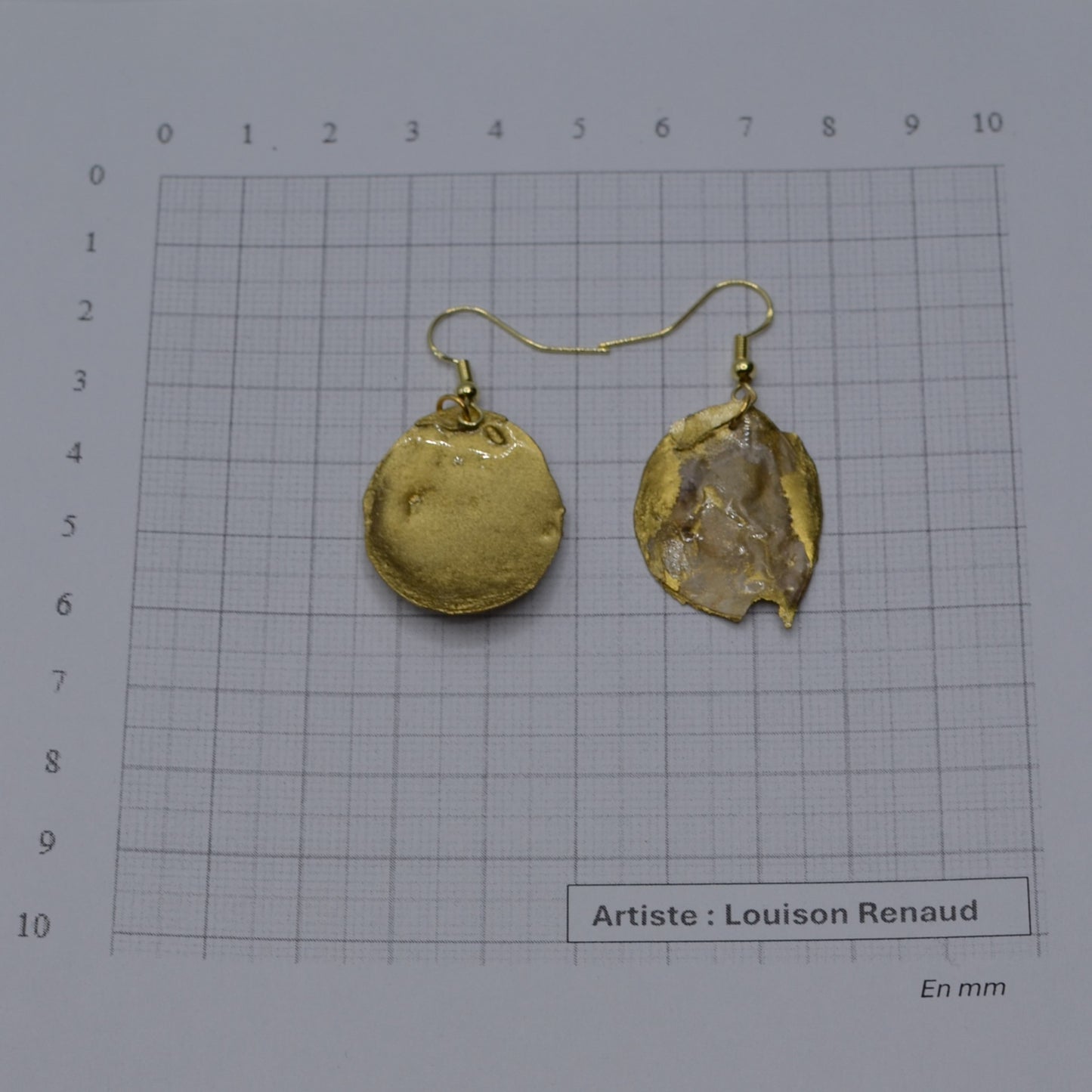 boite - boucles oreilles - monnaie du pape - or - N°4