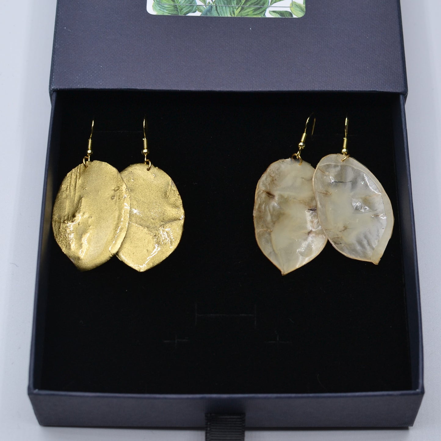 Coffret - boucles oreilles - monnaie du pape - or - naturelle - N°1