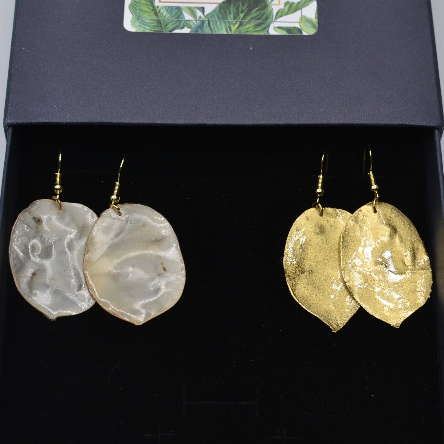 Coffret - boucles oreilles - monnaie du pape - or - naturelle - N°4