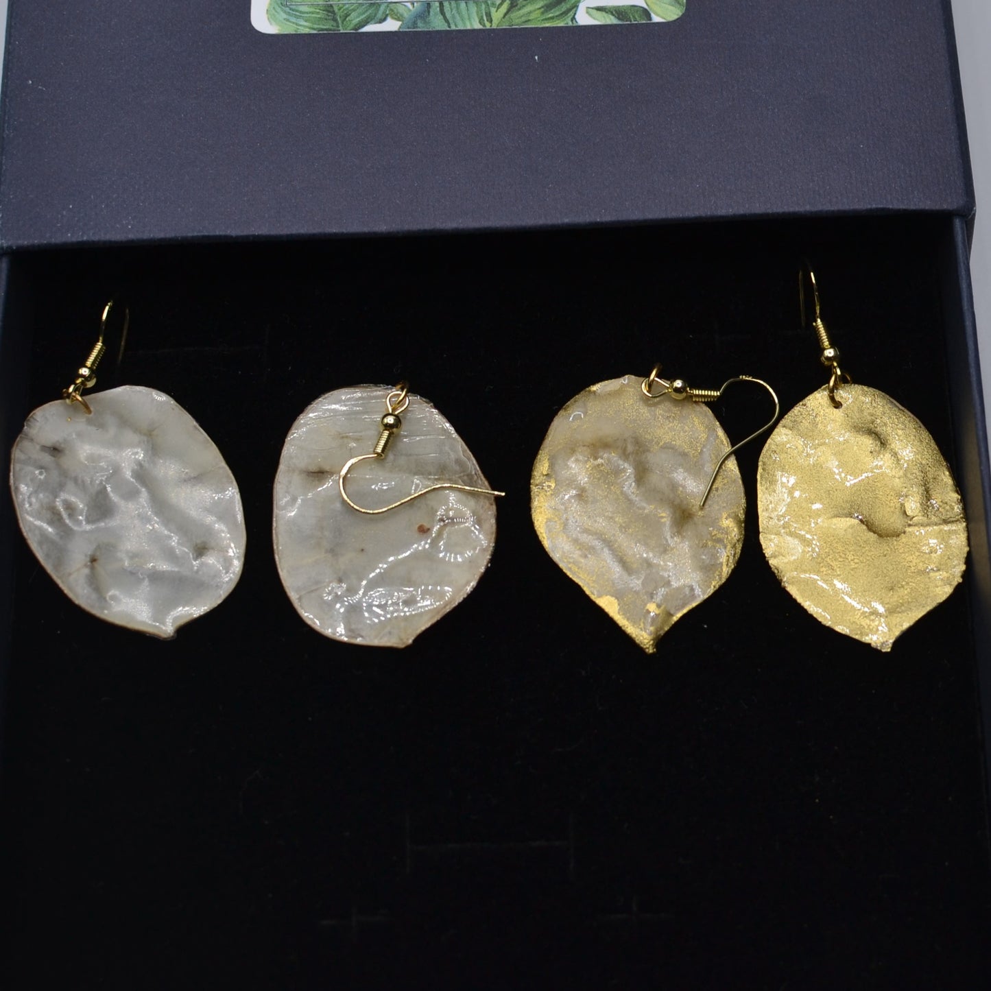 Coffret - boucles oreilles - monnaie du pape - or - naturelle - N°4